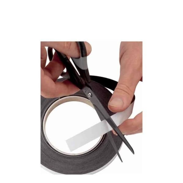 Klippt magnetband 40 mm x 10m Tjocklek 1 mm Vit