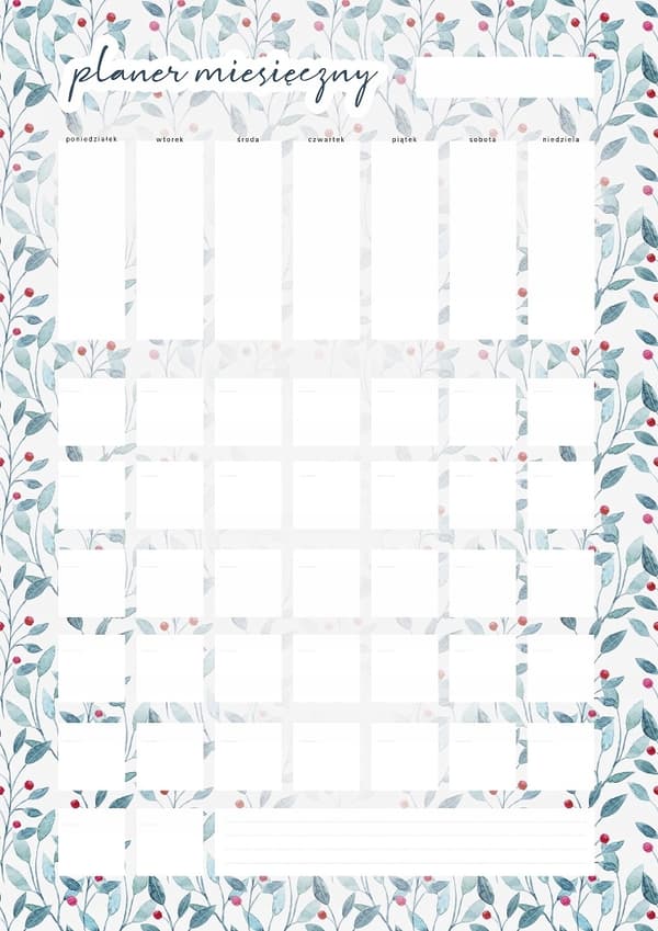 KØLESKABSPLANLÆGGER MAGNETISK KALENDER 40x56cm