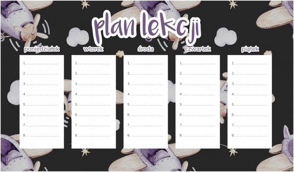 Magnetisk lektionsplan Sky Flights 30x17,5CM