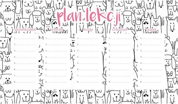 Magnetisk lektionsplan Hundfamilj 30x17,5CM