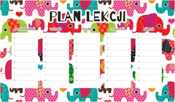 Magnetisk lektionsplanering elefanter 30x17,5 cm