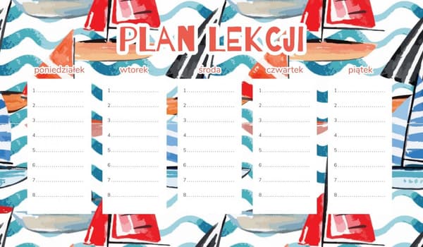 Magnetisk lektionsplan Sjömän 30x17,5CM