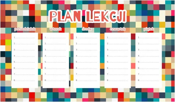 Magnetiske lektionsplanpixler 30x17,5 cm