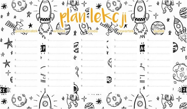 Magnetisk lektionsplan Ekspedition til rummet 30x17,5 cm