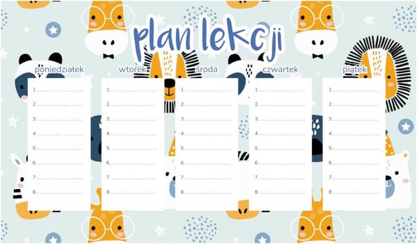 Magnetisk safari-lektionsplan for børn 30x17,5 cm