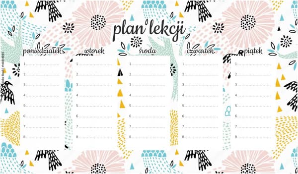 Magnetisk lektionsplan Blomsterverden 45x26CM