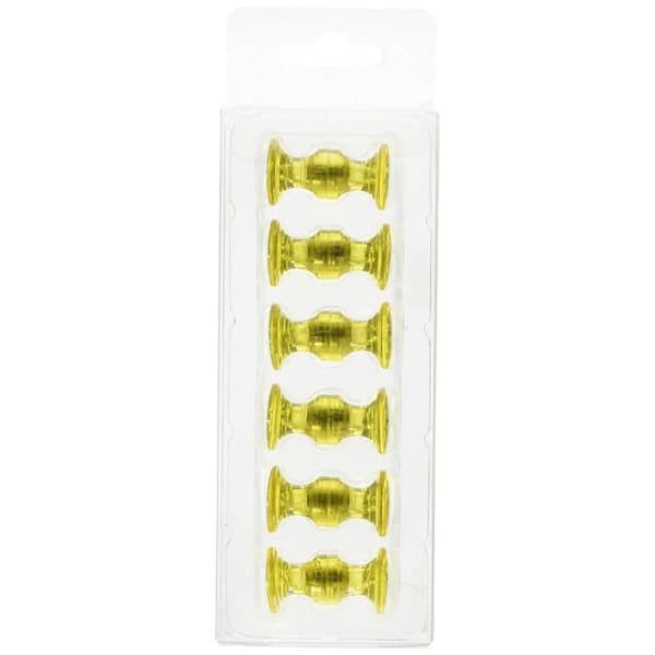 Magnet Expert ® Traditionell magnetisk kartnål magneter, gul, 10 paket om 12 - F4M16Y-10