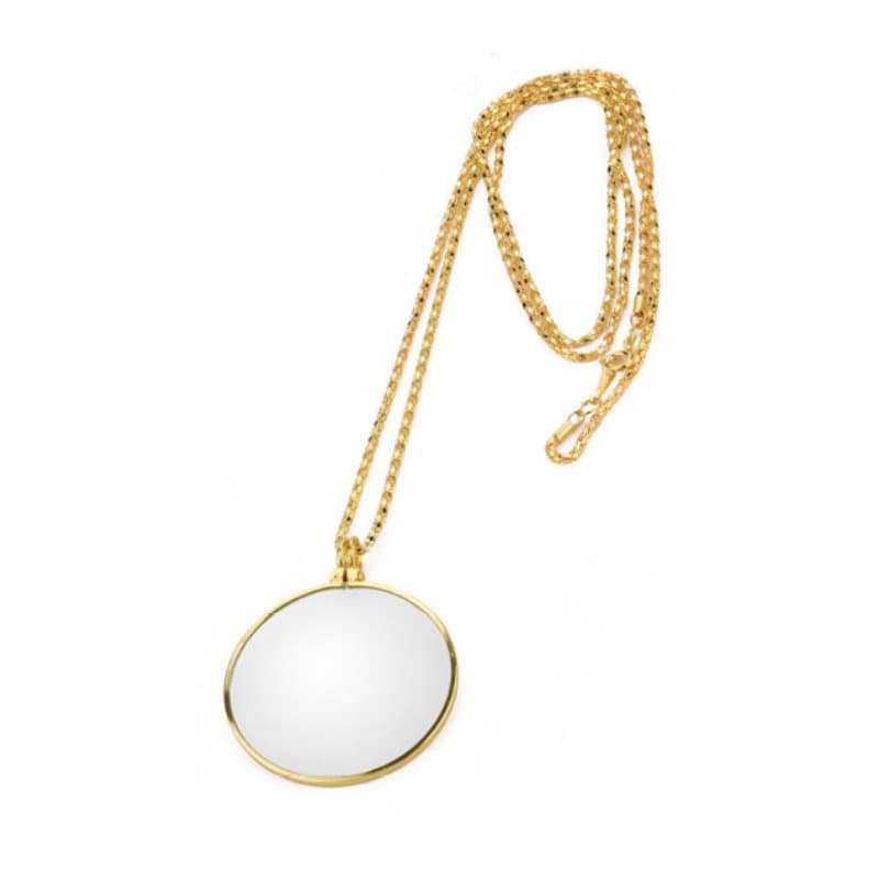 Halsband med förstoringsglas Guld