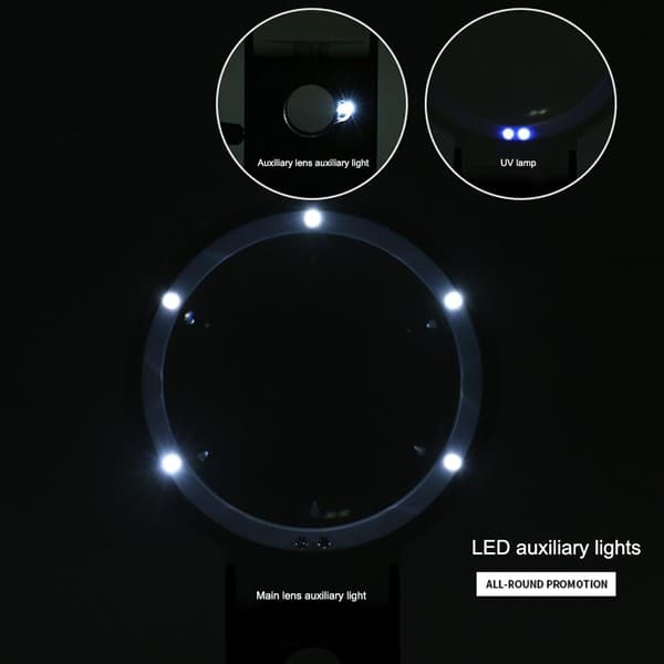 Taitettava pöytätyyppinen LED-suurennuslasi 3.5X 25X suurennuslasi