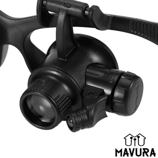 Double Eye Magnifier - DIVERSE - MAVURA - 20x förstoring - LED-ljus - Solid plast
