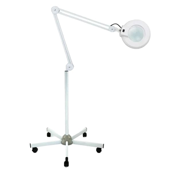 Forstørrelseslampe med justerbar stander, 5X forstørrelse, energieffektive 22W pærer,22W22W, Kold Hvid, HVID