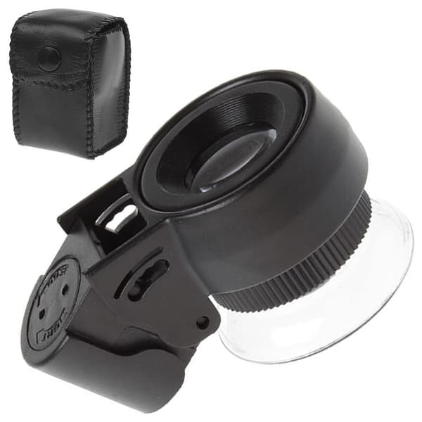 Juvelerares lupp 2 led uv 45x glas