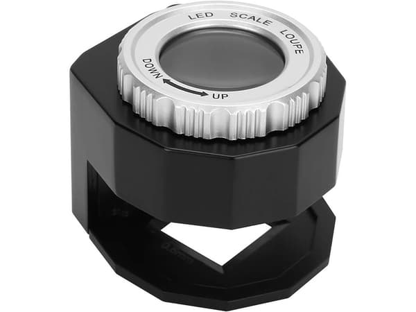 Juvelerares luppmikroskop 30x 3 led uv-patron