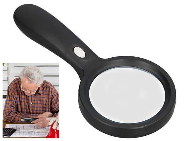 Förstoringsglas 10x med led-belysning