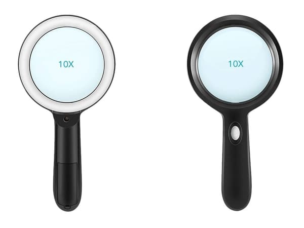Förstoringsglas 10x med led-belysning
