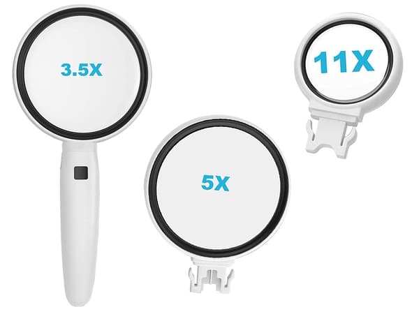 Förstoringsglas med 2x led-belysning
