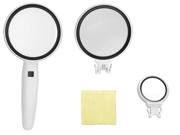 Förstoringsglas med 2x led-belysning
