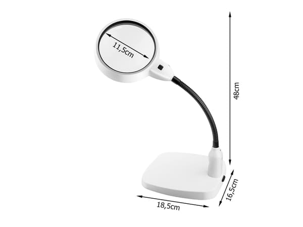 Skrivbordslampa / Förstoringsglas med Klämma - LED Bordslampa