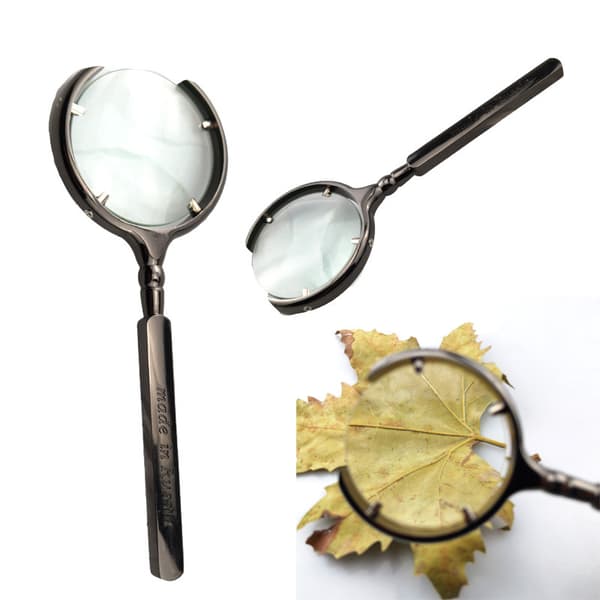 INF Antik sølv forstørrelsesglas Sort