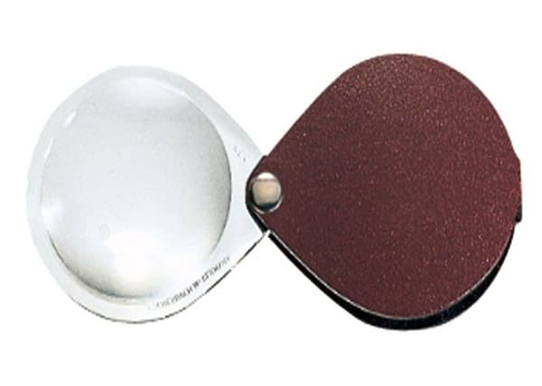 Eschenbach förstoringslupp - 1740160 - Klassisk optisk lupp med 3,5 x förstoring, diameter 60 mm, rund bordeaux Bordeaux, Translucent