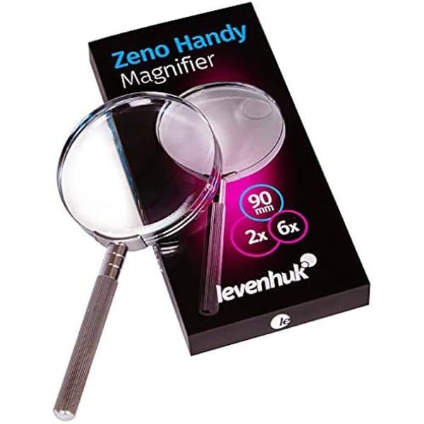 Läsglas - LEVENHUK - Zeno Handy ZH25 - Förstoring 2X/6X - Diameter 90 mm - Bärbar
