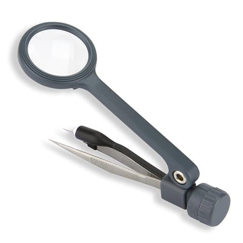 Carson MagniGrip MG-88 Magnifier with precision tweezers Sort