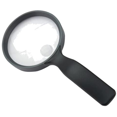 Carson Handheld Magnifier 2x110mm musta, Läpinäkyvä