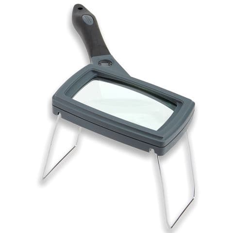 Carson Handheld Magnifier with Rubber Grip 2,5x85mm Sort, Grå