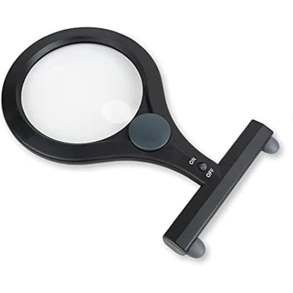 Handsfree förstoringsglas - CARSON - LumiCraft - 2x förstoring - LED-belysning - 110 mm lins Svart