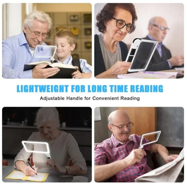 5X förstoringsglas med 48 LED-ljus för läsning - 3 lägen