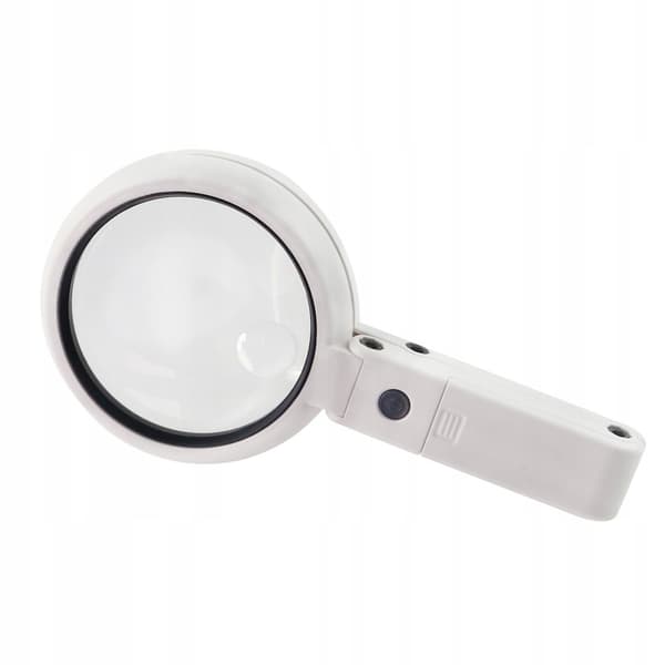 Forstørrelsesglas FORSTØRRELSESGLAS 8x LED-stativ USB-DREVE/Batterier 11x LAMPE