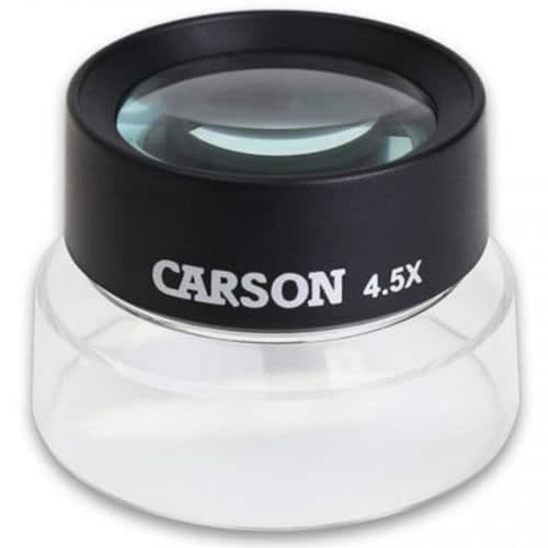 Carson LL-55 monteringsförstoringsglas 4,5x - 75mm glas/akrylsvart/transparent