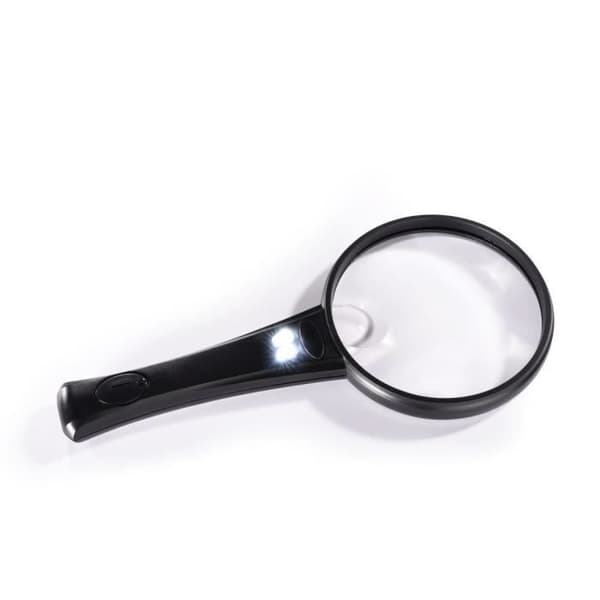Hama Basic 90 LED-förstoringsglas - Diameter 9 cm - Svart - 2 lysdioder