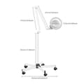 Miniatyrbillede 2 af 2: LED Forstørrelseslampe, 5X Forstørrelse, 24W Koldt Lys, 360° Justerbar,HVID