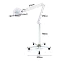 Miniatyrbillede 2 af 2: LED Forstørrelseslampe, 5x Forstørrelse, Justerbar Arm,HVID, 5X