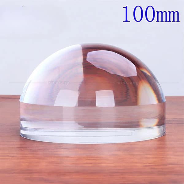 Optinen akryylidome suurennuslasi, 100 mm halkaisija, 4X suurennus, pöytäpaino,100mm