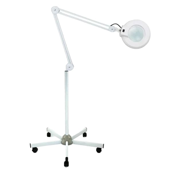 Forstørrelseslampe med justerbar stander, 5X forstørrelse, energieffektive 22W pærer,22W22W, Kold Hvid, HVID