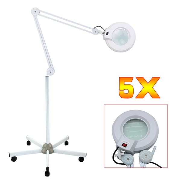 LED suurennuslamppu, 5X suurennus, säädettävä jalka