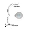 Miniatyrbillede 2 af 2: Forstørrelseslampe, 5X forstørrelse, 24W LED-lys, justerbar højde,HVID