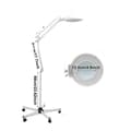 Miniatyrbillede 1 af 2: Forstørrelseslampe, 5X forstørrelse, 24W LED-lys, justerbar højde,HVID
