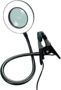 Miniatyrbild 6 av 6: OBOSOE förstoringsglas med ljus och stativ, skrivbordslampa LED-ljus, USB-flexibel gåsnack, klipp på skrivbord och säng för läsning, hantverk