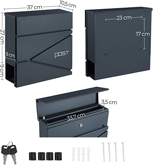 Postkasse - Wall Lethbox - avisafdeling - moderne
