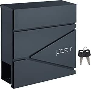 Postkasse - Wall Lethbox - avisafdeling - moderne Sort