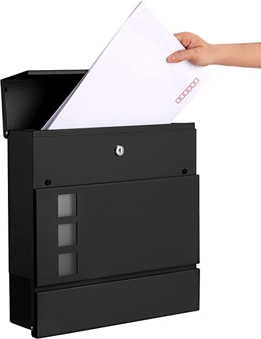 Postilaatikko - seinä -kiinnitetty - lukittava - sanomalehden osastolla - moderni