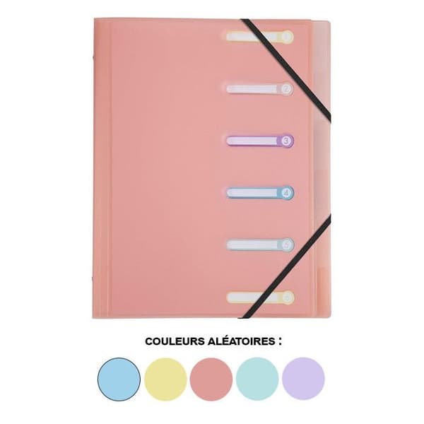 Sorterare - Exacompta - Chromaline Pastell - 6 fack - A4 - 3 flikar