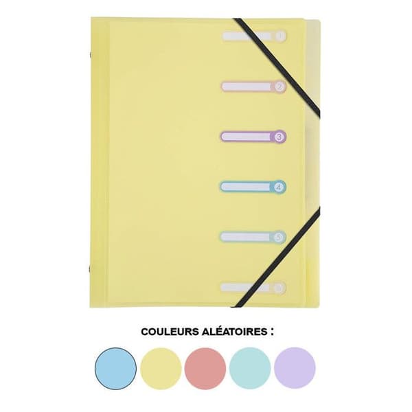 Sorterare - Exacompta - Chromaline Pastell - 6 fack - A4 - 3 flikar