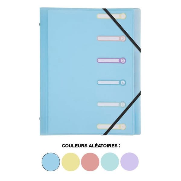 Sorterare - Exacompta - Chromaline Pastell - 6 fack - A4 - 3 flikar