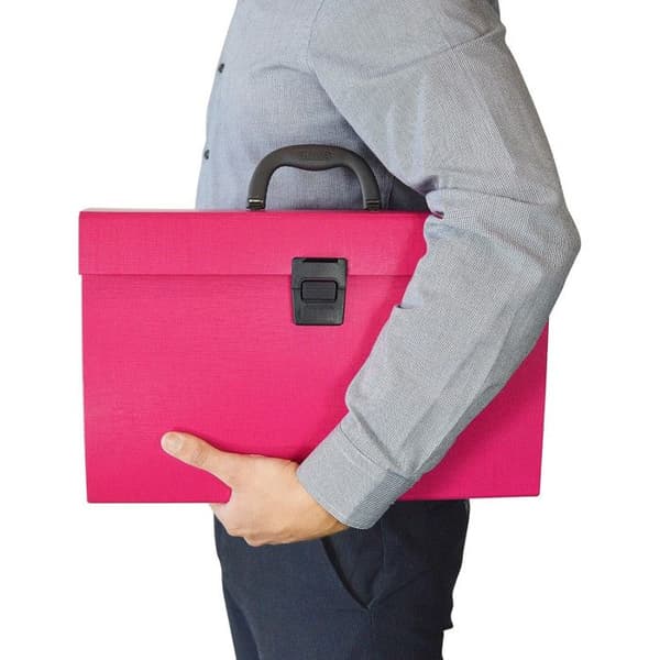 Sorterare - Resväska - Klassificering - 19 fack - Rosa - A4+ format - Rapesco