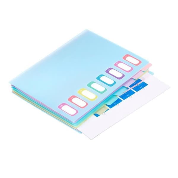 Viquel - A4 dokumentsorterare med 8 fack RAINBOW PASTELL - Blå - Vuxna kvinnor