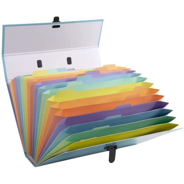 Resväska - Sorterare - 18 fack - 32 x 24 cm - A4 - Grön - Exacompta